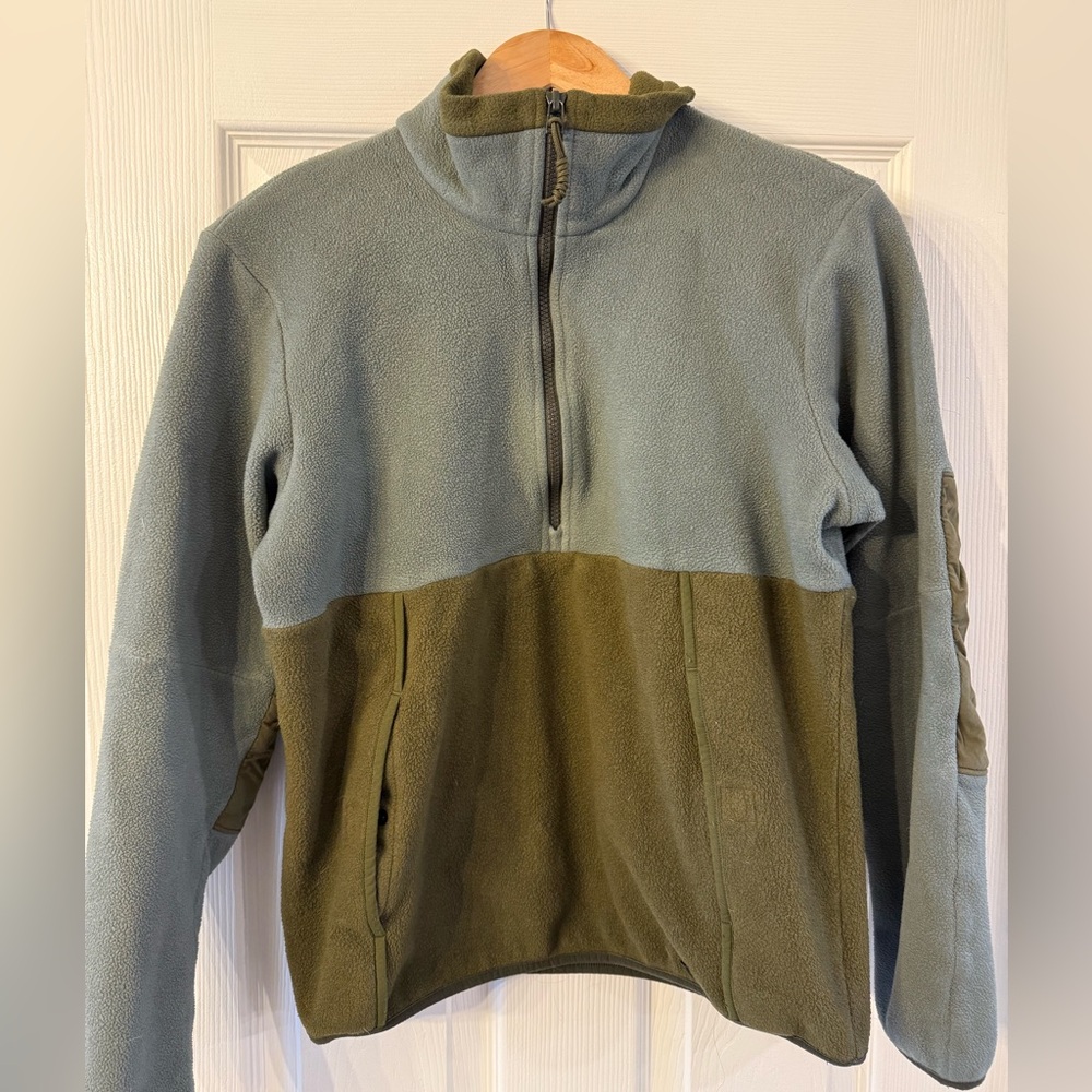 REI Co op Fleece Elbow Patch Quarter Zip Pullover